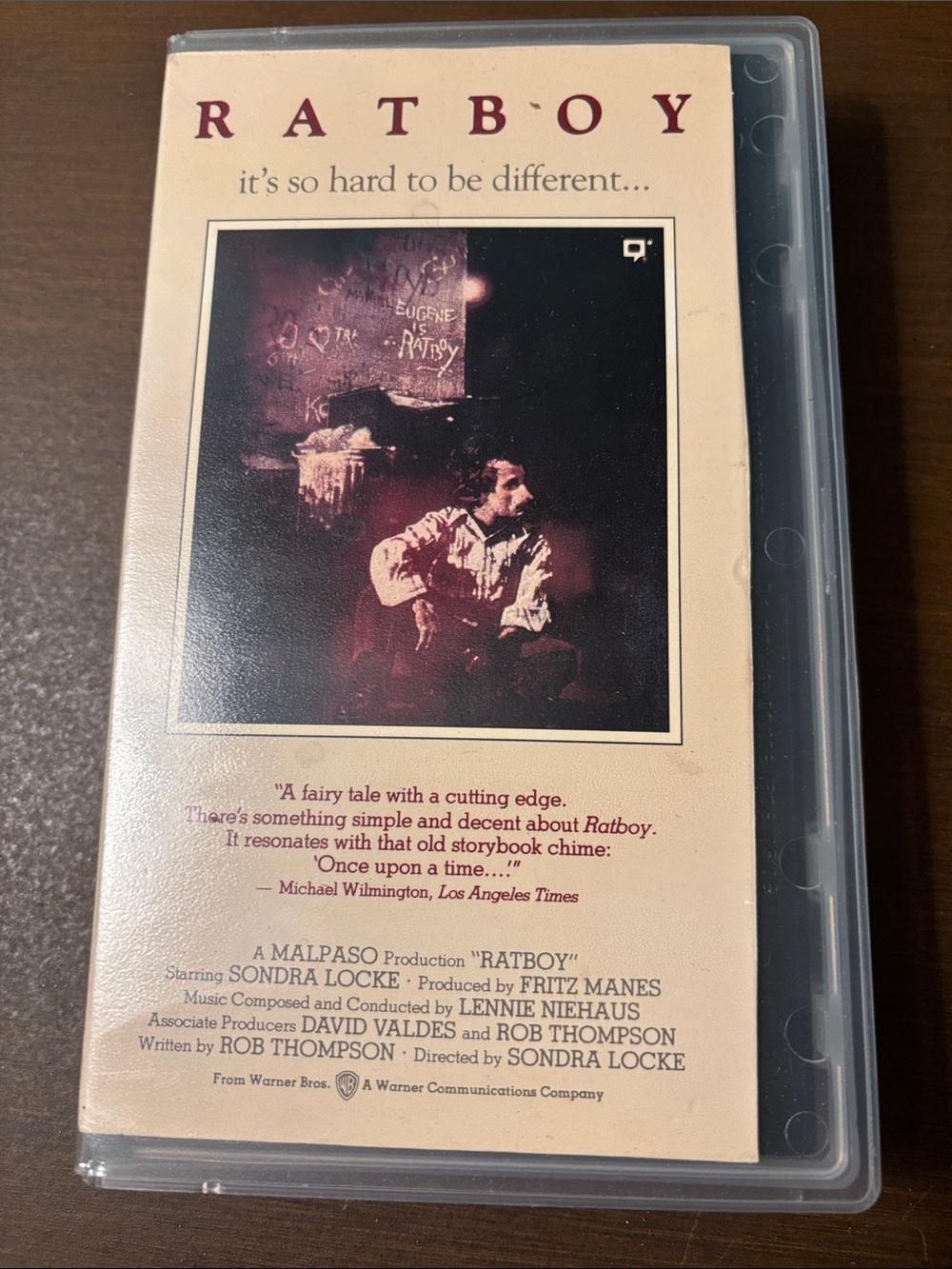 Ratboy VHS Tape — Beige Cover with Maroon Title